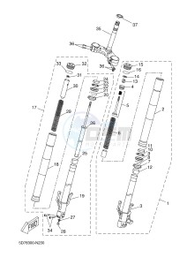 YZF-R125 R125 (5D7W 5D7W 5D7W 5D7W) drawing FRONT FORK