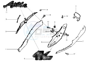 ATTILA - 150 cc drawing SIDE COVERS