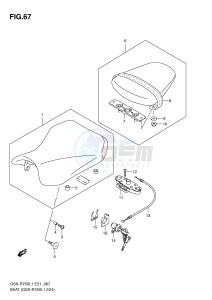 GSX-R750 (E21) drawing SEAT (GSX-R750L1 E24)