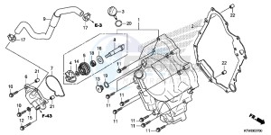 SH300E SH300E UK - (E) drawing RIGHT CRANKCASE COVER/WATER PUMP