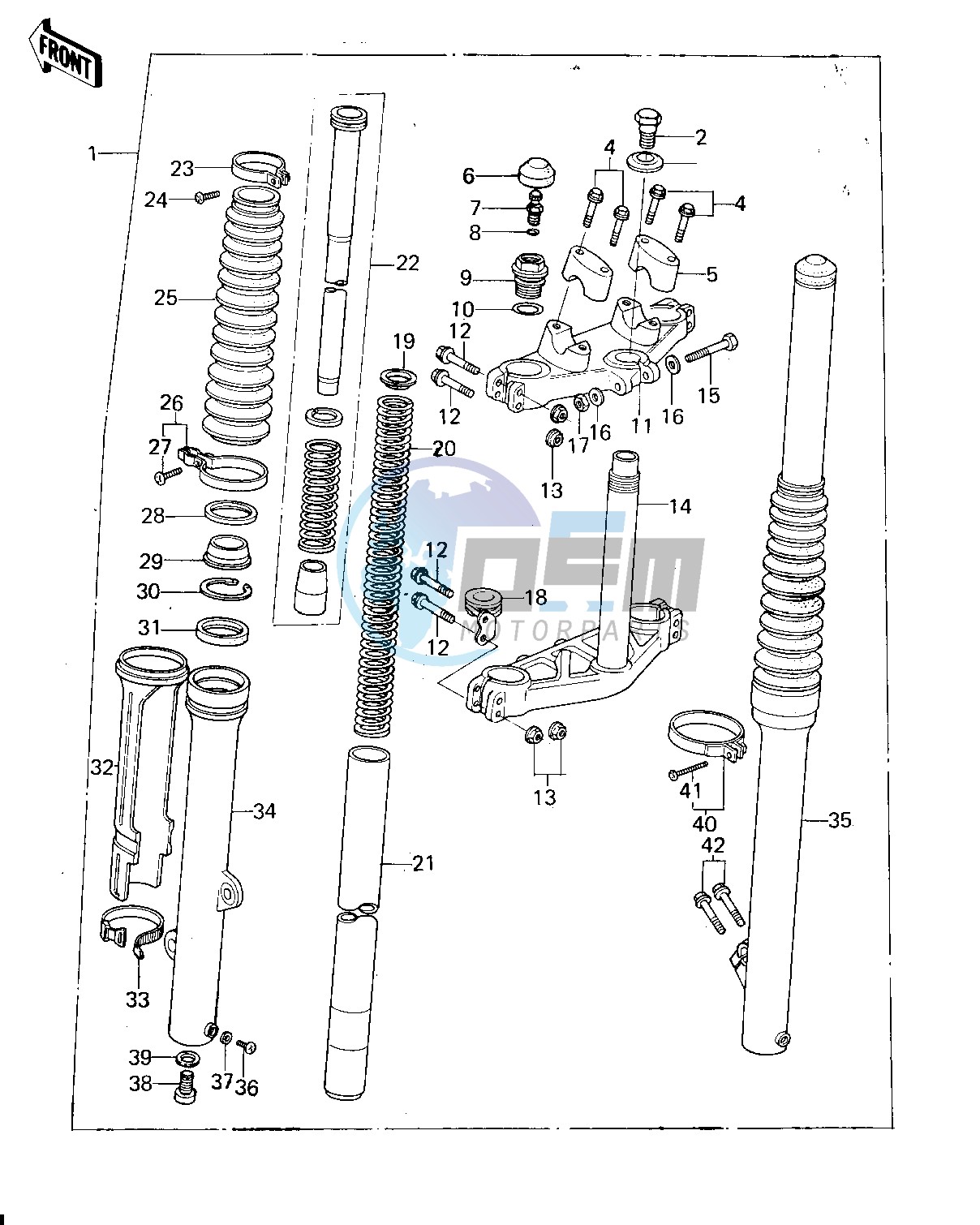 FRONT FORK -- KX250-A5- - -- 78-79- -