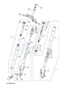 YZF-R125A YZF-R125 ABS R125 (5D7T 5D7T 5D7T 5D7T) drawing FRONT FORK