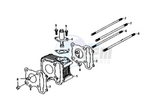 ORBIT III 50 45KMH (L8) EU drawing CYLINDER / TOP GASKET / LOWER GASKET