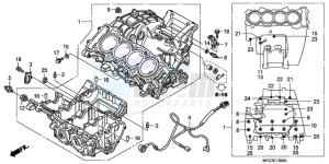 CB600F39 Spain - (SP / ST 25K) drawing CRANKCASE