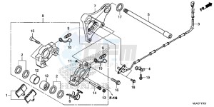 VT750CSE Shadow - VT750CS-E UK - (E) drawing REAR BRAKE CALIPER