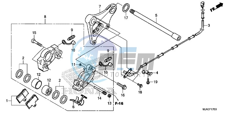 REAR BRAKE CALIPER