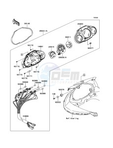 NINJA 250R EX250KCF GB XX (EU ME A(FRICA) drawing Meter(s)