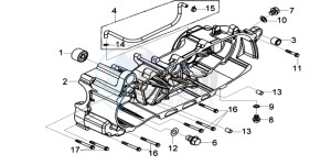 GTS 125I EURO4 LONG VISOR L7 drawing CRANKCASE LEFT