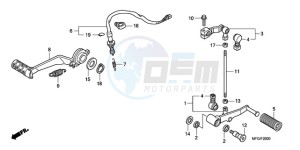 CB600FAA France - (F / ABS CMF) drawing PEDAL