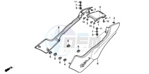 CB250 TWO FIFTY drawing SIDE COVER