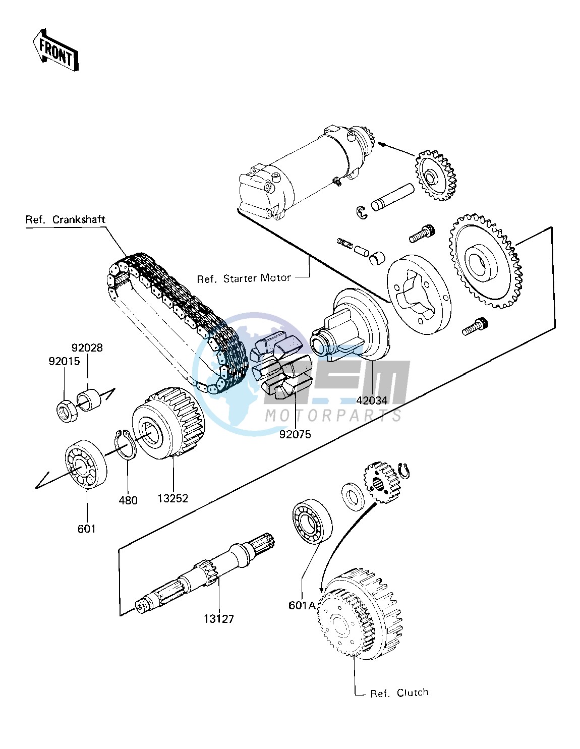 SECONDARY SHAFT -- 81 -82 KZ750-E2_E3- -