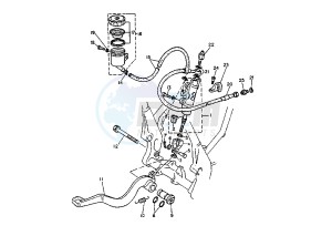 TT E 600 drawing REAR MASTER CYLINDER