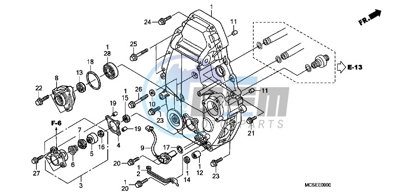 REAR CRANKCASE COVER