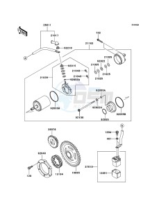 KFX700 KSV700B7F EU drawing Starter Motor