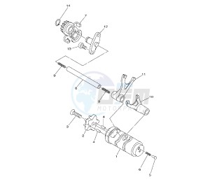 TT R 110 drawing SHIFT CAM AND FORK