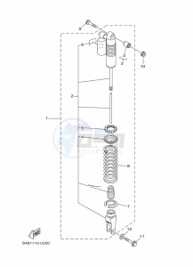 YZ85LW (B0G4) drawing REAR ARM & SUSPENSION