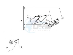 PX 150 (EMEA, APAC, LATAM) (Jp, Mx) drawing Rear headlamps - Turn signal lamps