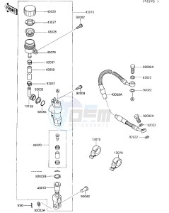 KX 250 G [KX250] (G1-G3) [KX250] drawing REAR MASTER CYLINDER