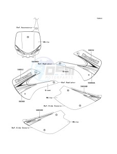 KX 100 A [KX100 MONSTER ENERGY] (A6F - A9FA) D9F drawing DECALS-- GREEN- --- D9F- -