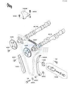 ZX 1000 B [NINJA ZX-10] (B3) [NINJA ZX-10] drawing CAMSHAFT-- S- -_TENSIONER