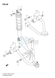 LT-F250 (E28-E33) drawing SUSPENSION ARM