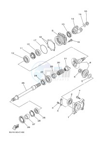 YFM350FWA GRIZZLY 350 4WD (1NSK) drawing MIDDLE DRIVE GEAR