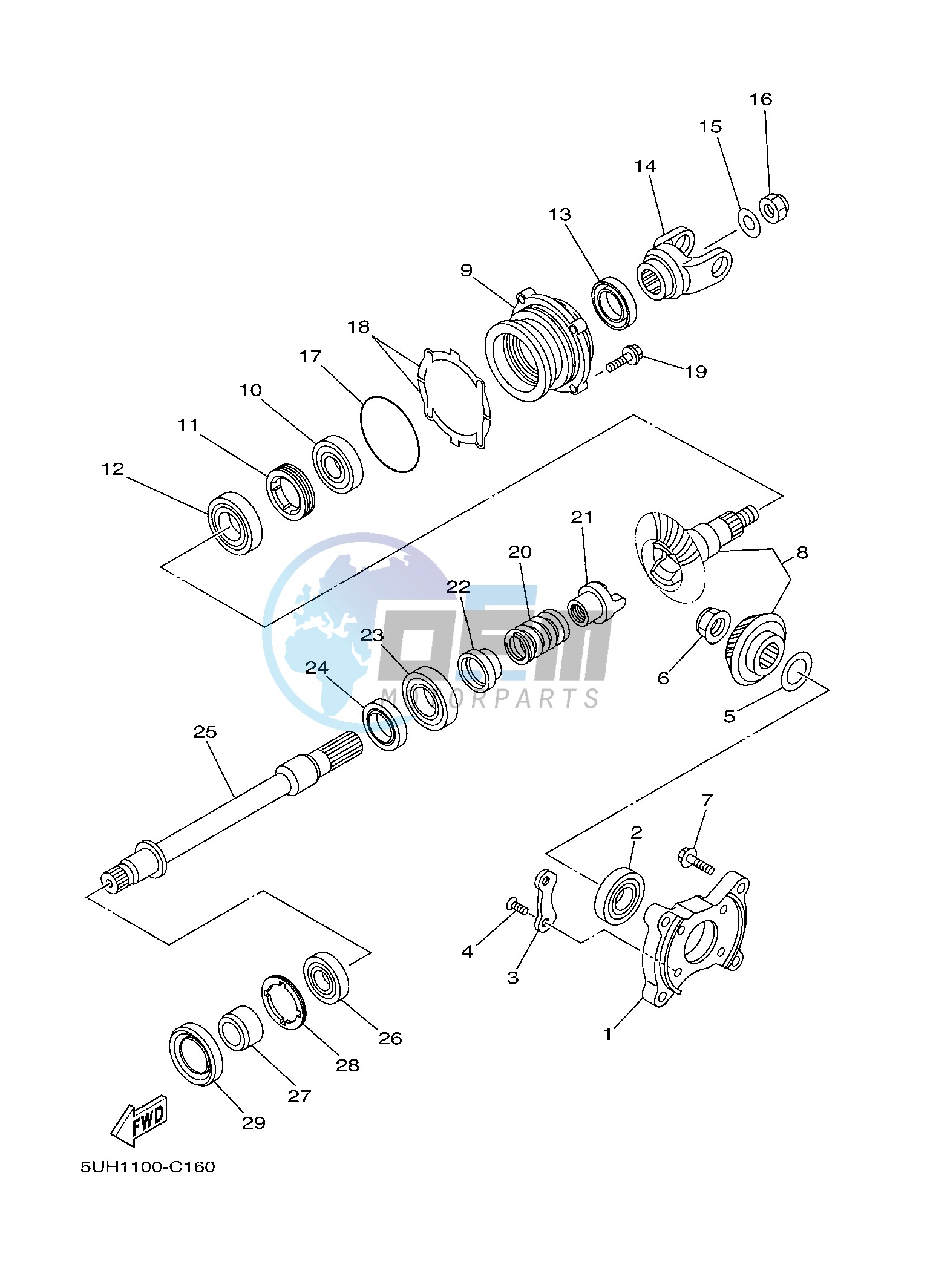 MIDDLE DRIVE GEAR