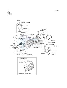 KRF 750 B [TERYX 750 4X4] (B8F) B8F drawing FRONT BOX