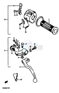 RG500 (E1) Gamma drawing LEFT HANDLE SWITCH (MODEL G)