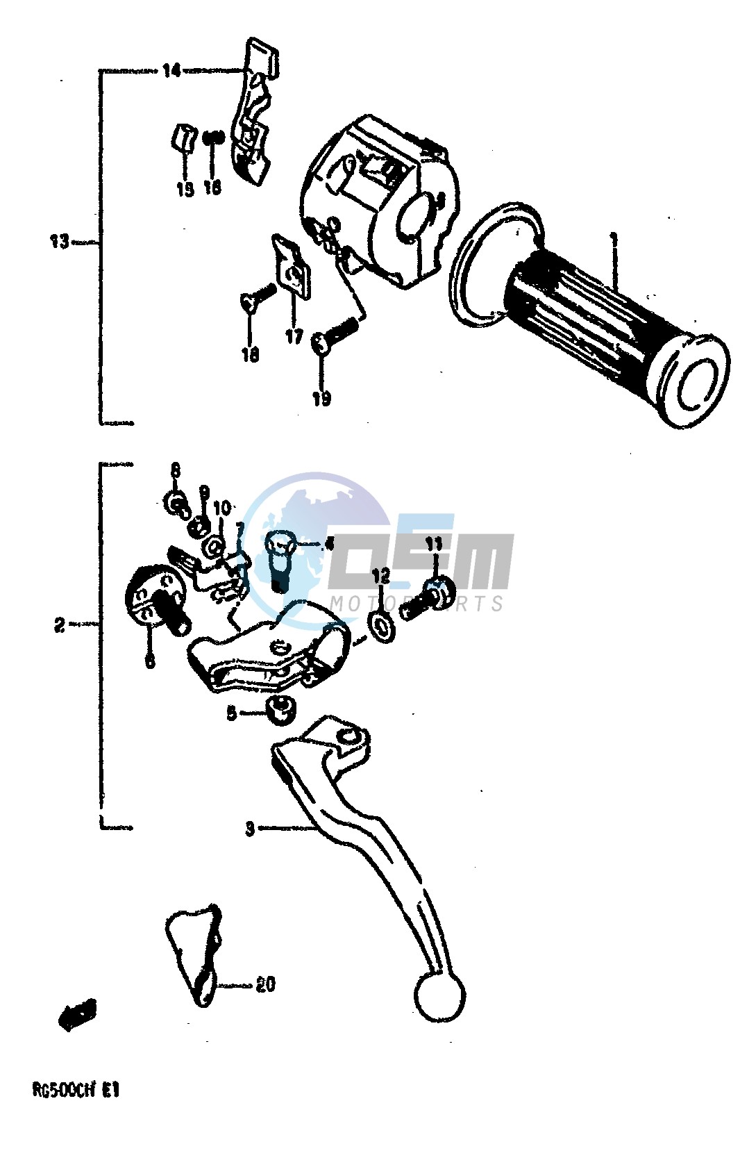 LEFT HANDLE SWITCH (MODEL G)