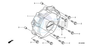 CBR1000RRA BR drawing A.C. GENERATOR COVER (CBR 1000RR)