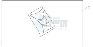 CBF250 drawing TANK PAD HONDA WING LOGO