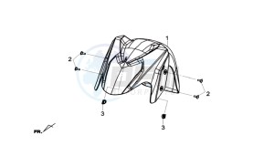 GTS 300I ABS L7 drawing FRONT FENDER