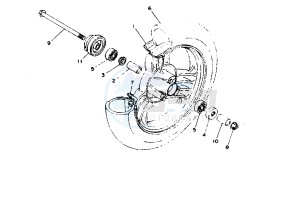 YA R AXIS 50 drawing FRONT WHEEL