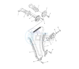 WR R 250 drawing CAMSHAFT AND TIMING CHAIN