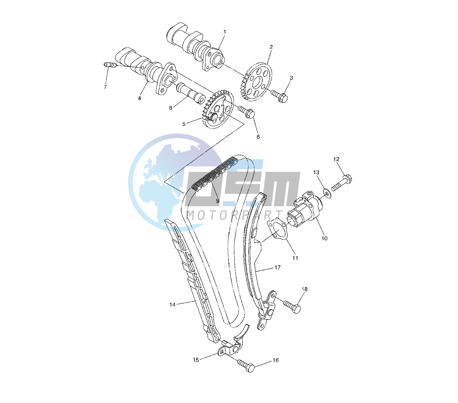 CAMSHAFT AND TIMING CHAIN