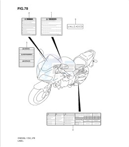 SV650/S drawing LABEL (SV650SAL1 E24)