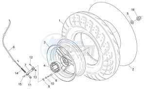 Sonic 50 Air drawing Rear Wheel