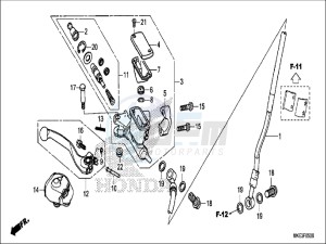 CRF450RH Europe Direct - (ED) drawing FRONT BRAKE MASTER CYLINDER