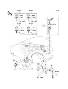 KVF 650 D ([BRUTE FORCE 650 4X4] (D6F-D9F) D7F drawing IGNITION SWITCH