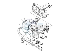 XT Z TENERE 660 drawing HEADLIGHT ITALY