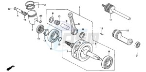 NSR75 drawing CRANKSHAFT/PISTON