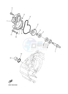 WR450F (1DXJ 1DXF 1DXH 1DXG) drawing WATER PUMP