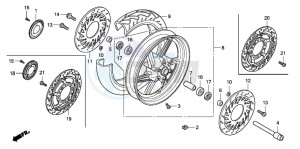 CBF600SA drawing FRONT WHEEL