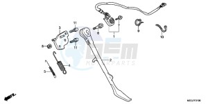 VT750CSC drawing SIDE STAND (VT750C2B/ C2S/ CS/ C/ CA)