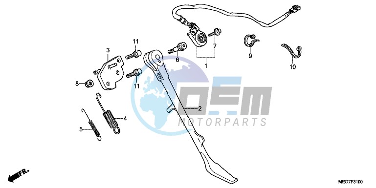 SIDE STAND (VT750C2B/ C2S/ CS/ C/ CA)