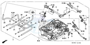 VFR8009 Australia - (U / MME) drawing THROTTLE BODY (ASSY.)