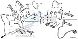 CB1100SAE CB1100 UK - (E) drawing SWITCH/ CABLE