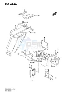 SV650S EU drawing REAR FENDER