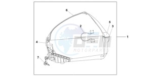 CBF1000SA France - (F / ABS CMF) drawing 45L TOP BOX NIGHTSTAR BLACK